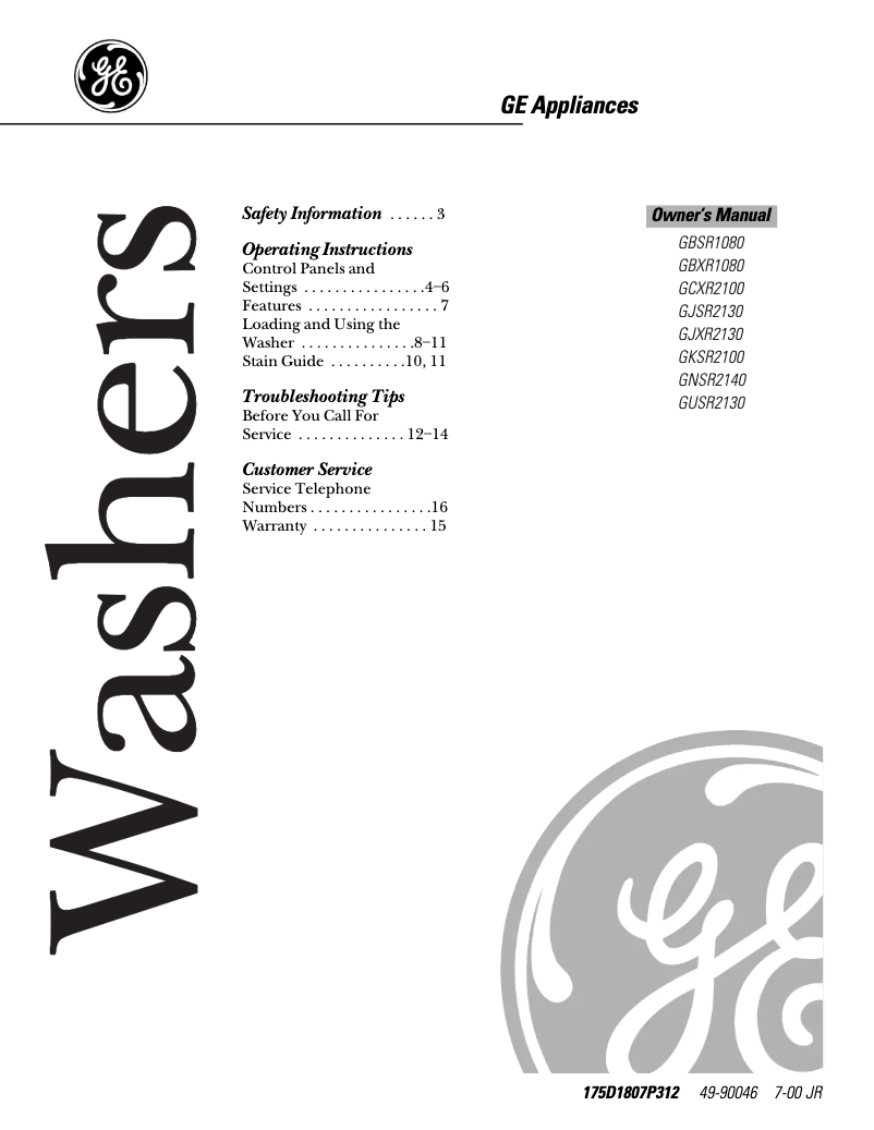 Image de la première page du manuel de l'appareil GKSR2100