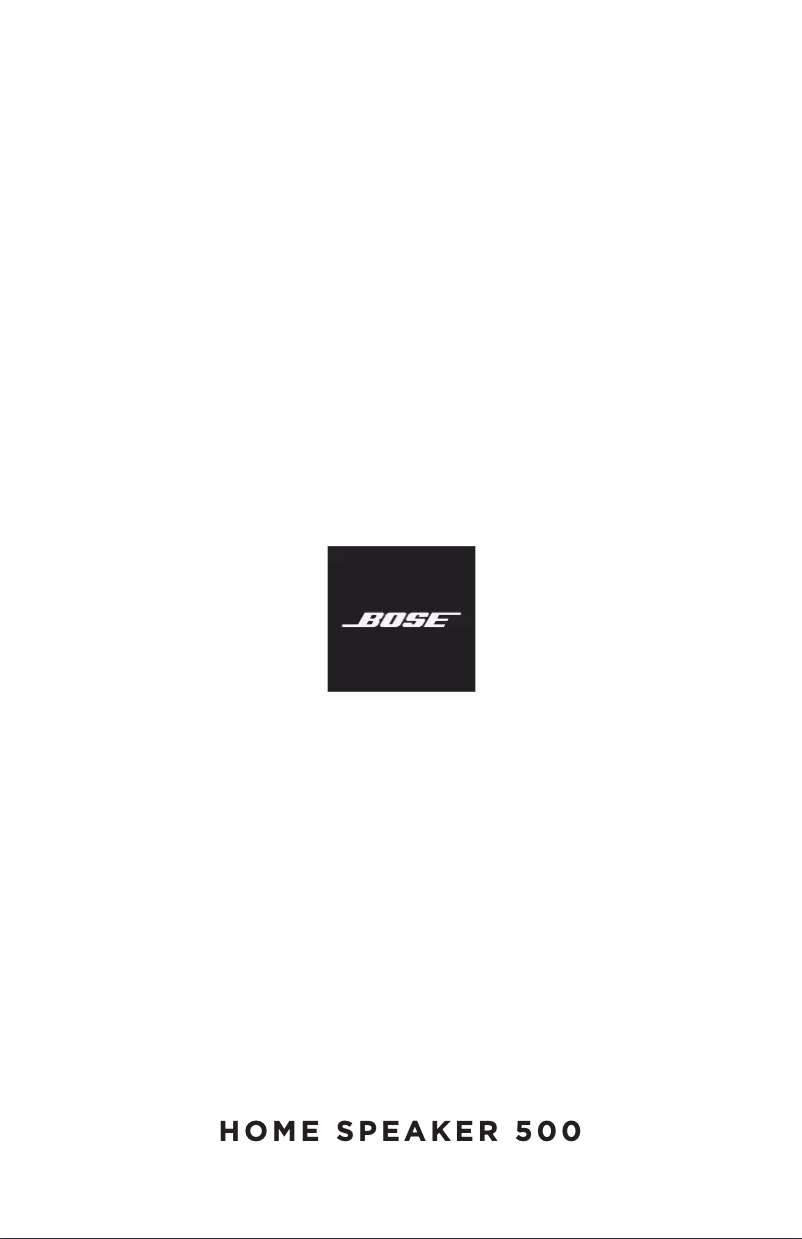 Page 1 de la notice Manuel utilisateur Bose Home Speaker 500