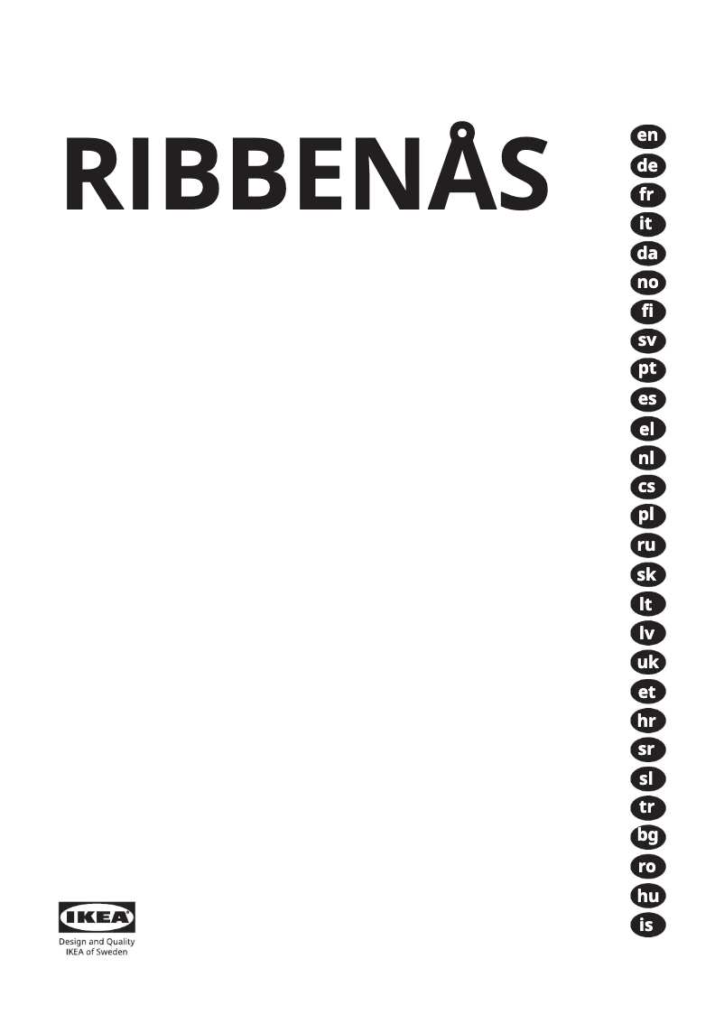 Page 1 de la notice Manuel utilisateur Ikea RIBBENÅS 705.807.60