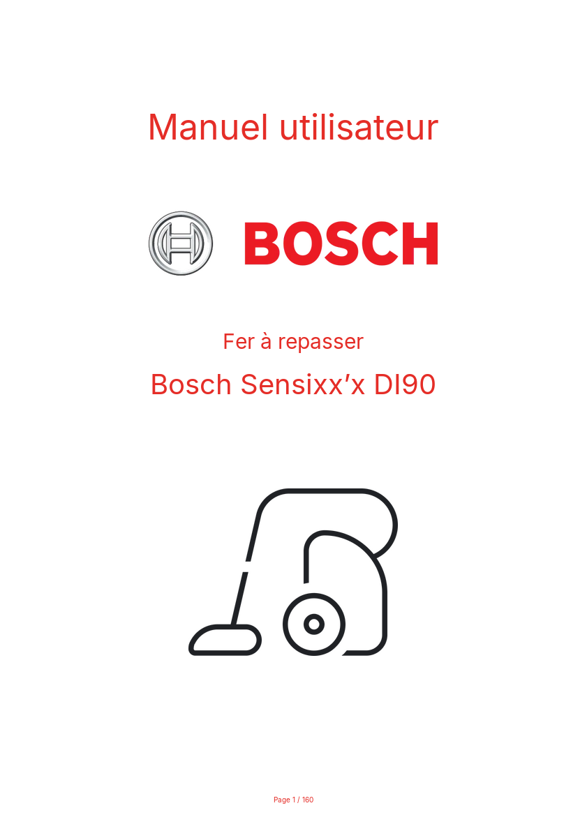 Page 1 de la notice Manuel utilisateur Bosch Sensixx’x DI90