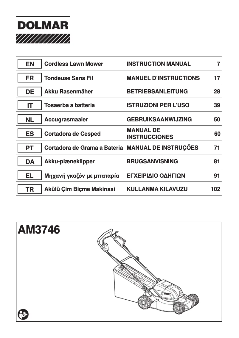 Image de la première page du manuel de l'appareil AM3746