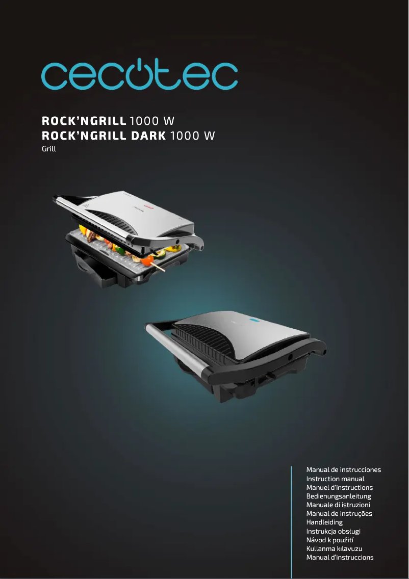 Page n°1 - Manuel utilisateur Cecotec Rock’nGrill 1000 W