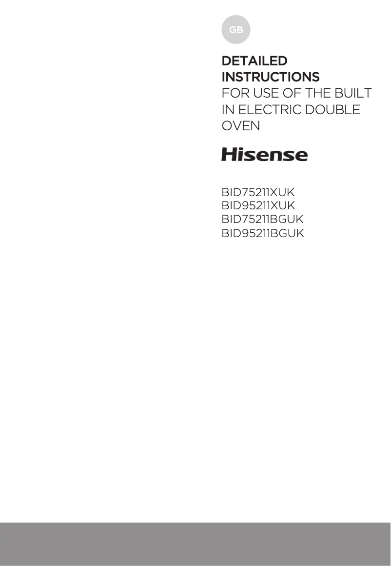 Page n°1 - Manuel utilisateur Hisense BID95211BGUK