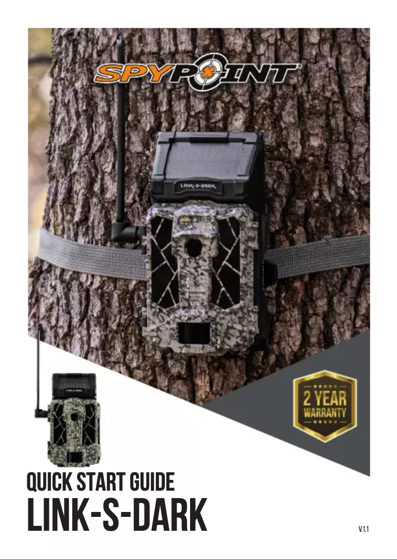 Page n°1 - Manuel utilisateur Spypoint Link-S-Dark