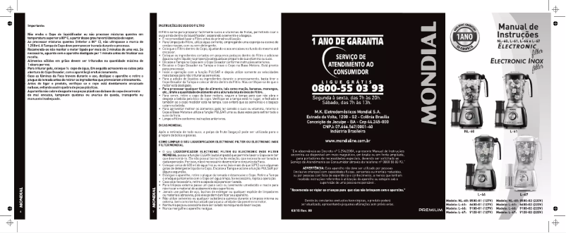 Page 1 de la notice Manuel utilisateur Mondial Electronic L-66