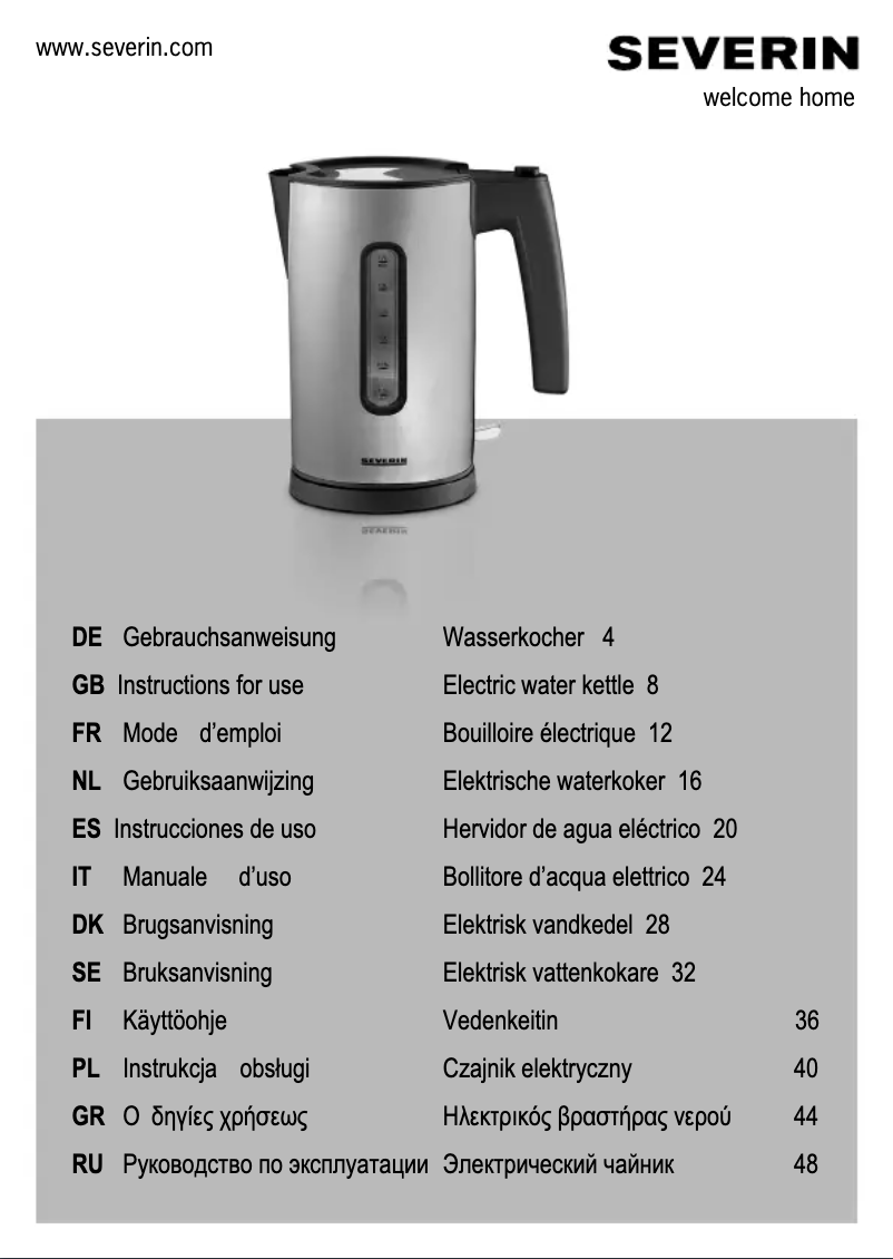 Image de la première page du manuel de l'appareil WK 3304