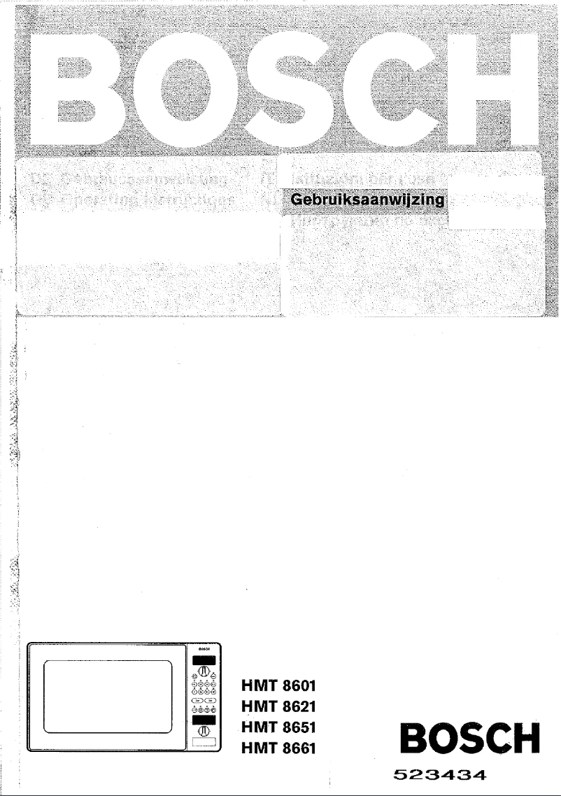 Page 1 de la notice Manuel utilisateur Bosch HMT8621