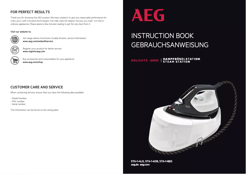 Imagen de la primera página del manual del dispositivo Delicate 6000 ST6-1-8EG