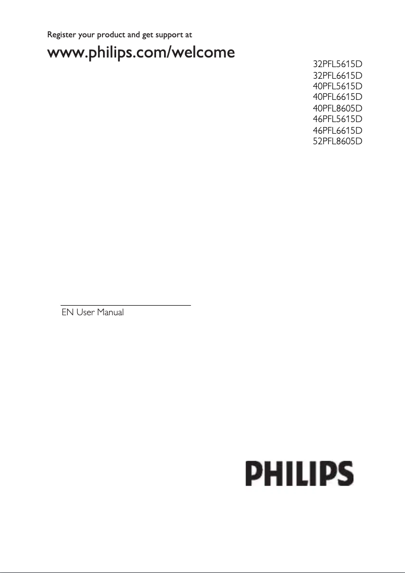 Page 1 de la notice Manuel utilisateur Philips 46PFL6615D