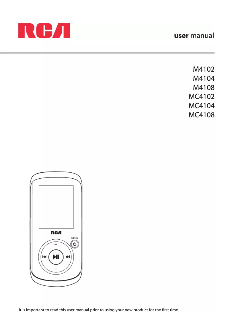 Página 1 del manual Manual de usuario RCA M4102