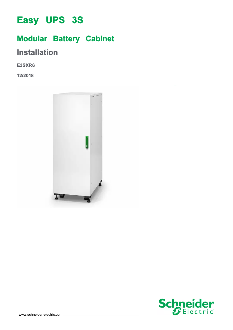 Image de la première page du manuel de l'appareil E3SXR6