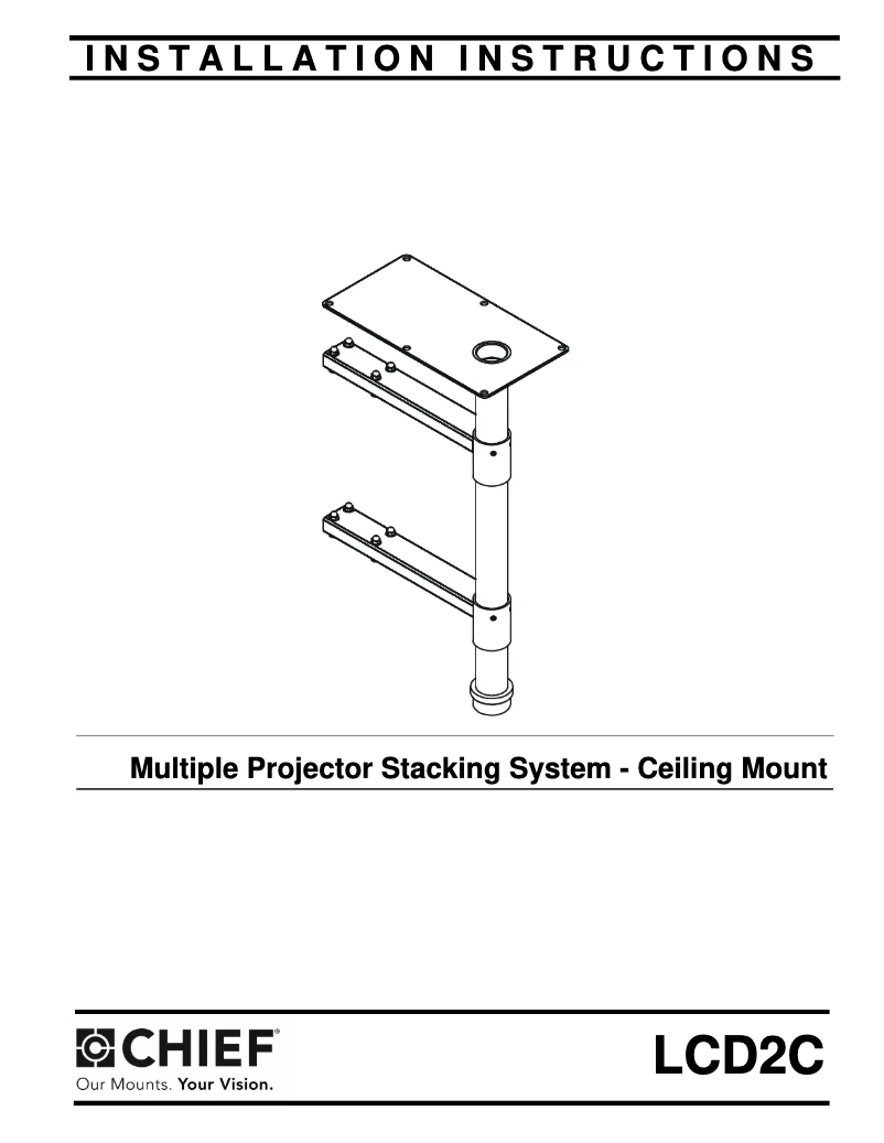 Page 1 de la notice Manuel utilisateur Chief LCD2C
