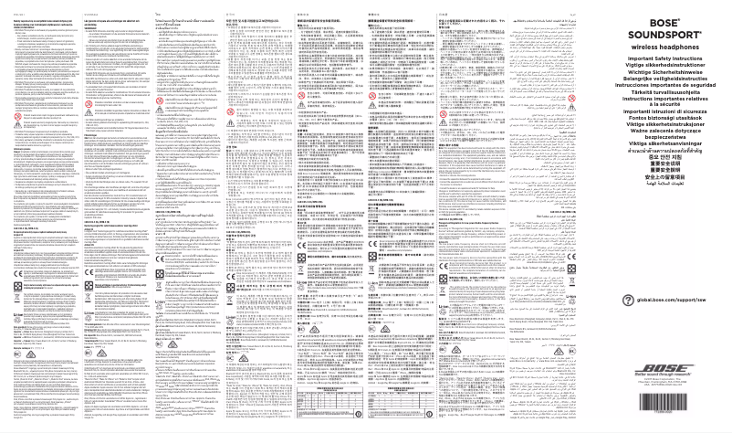 Page 1 de la notice Instructions / montage Bose SoundSport Wireless