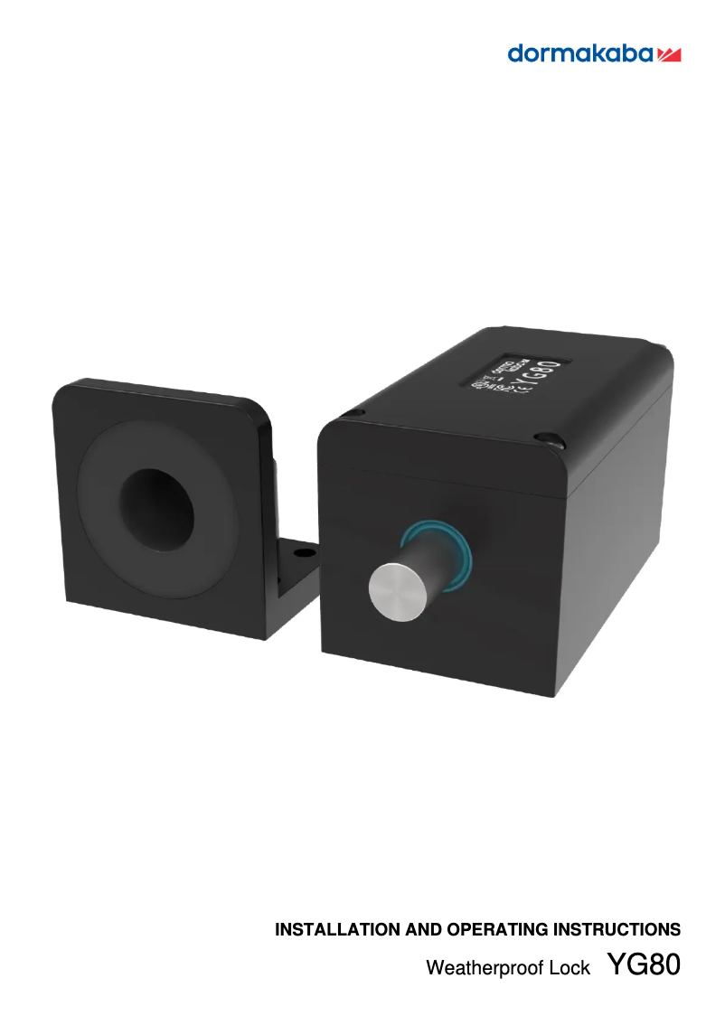 Page 1 de la notice Manuel utilisateur Dormakaba RCI YG80