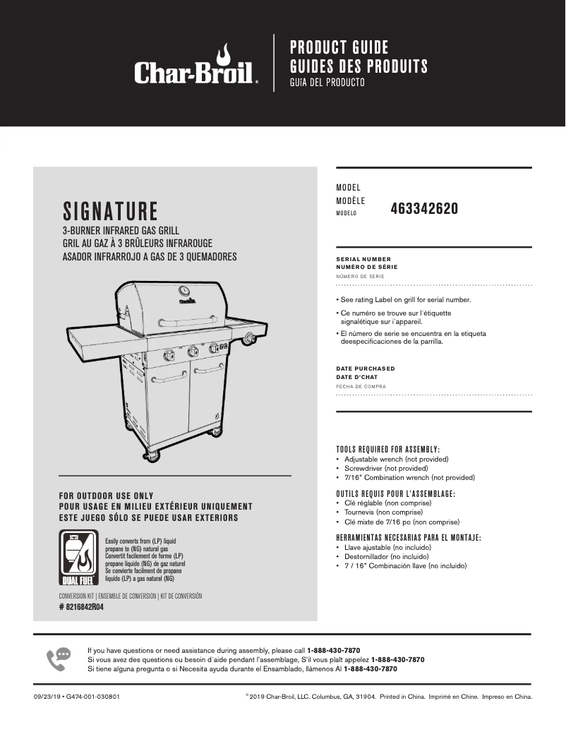 Image de la première page du manuel de l'appareil Signature Amplifire 463342620
