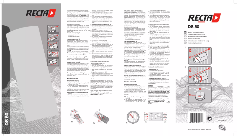 Page 1 de la notice Manuel utilisateur Recta DS-50