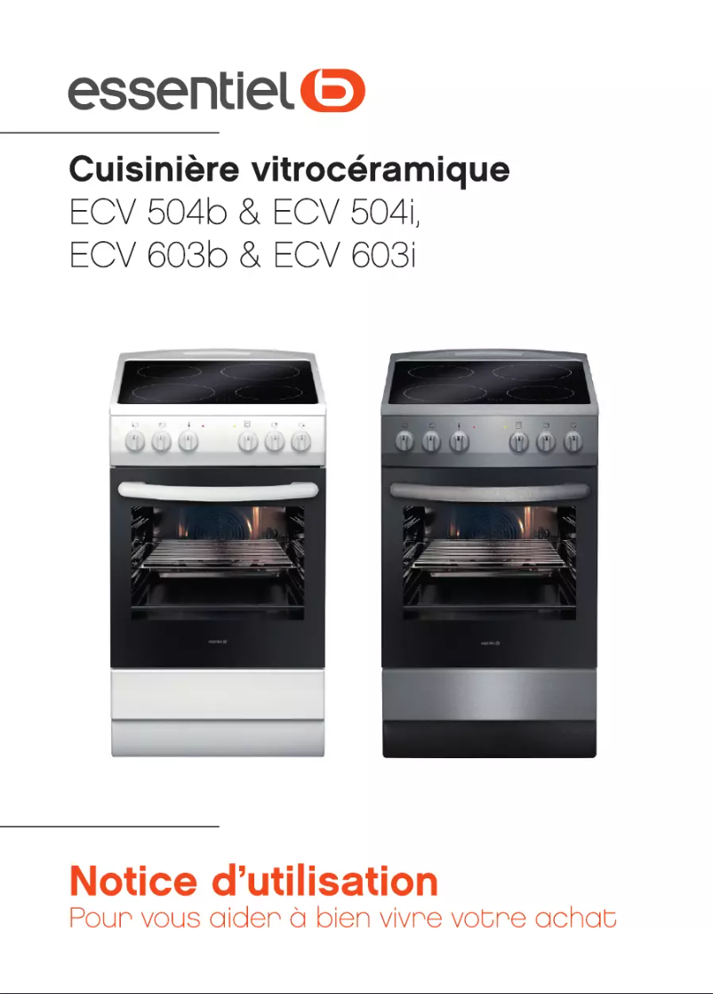 Page n°1 - Manuel utilisateur Essentiel B ECV 603B