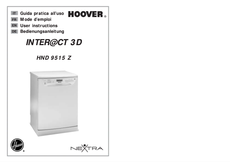 Page n°1 - Manuel utilisateur Hoover HND 9515Z
