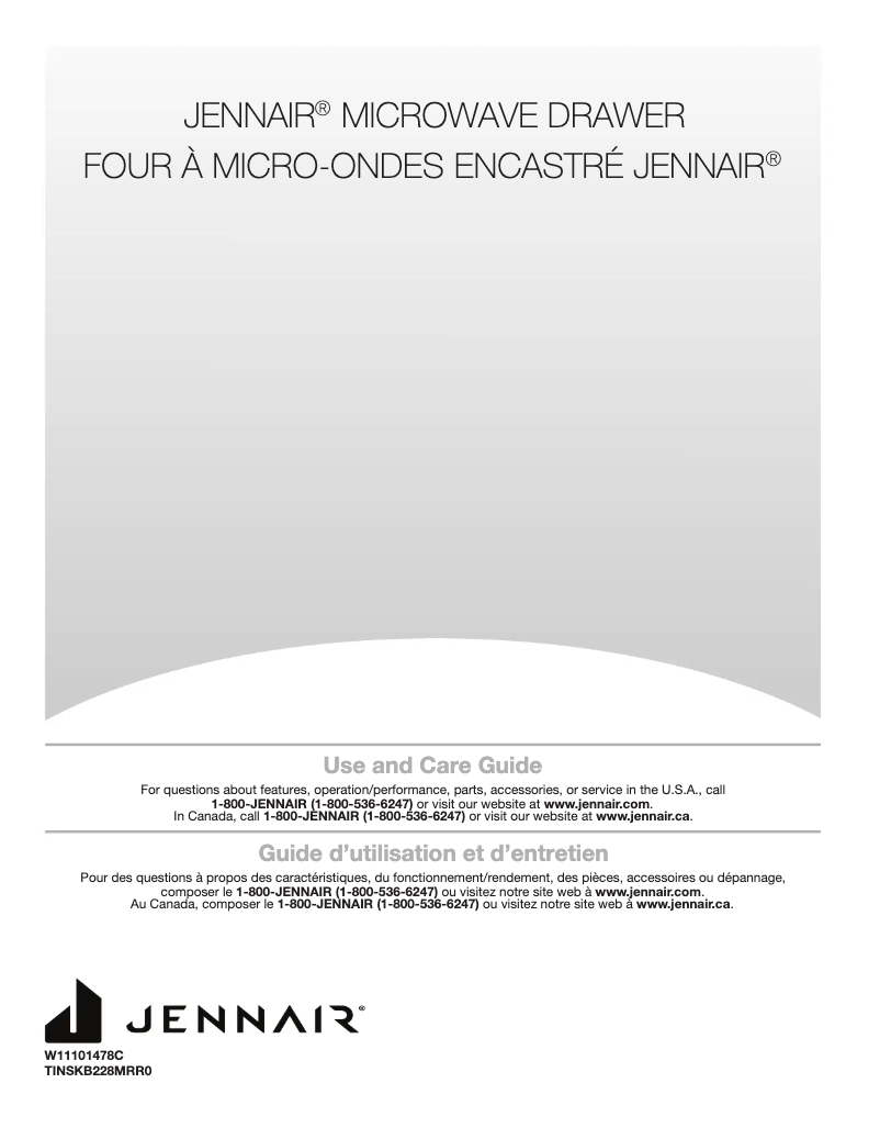 Page n°1 - Manuel utilisateur Jenn-Air JMDFS24HM