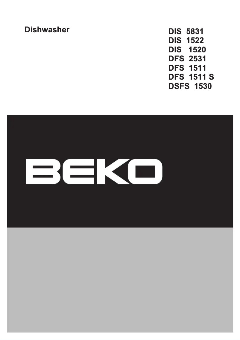 Page 1 de la notice Manuel utilisateur Beko DFS 1511 S