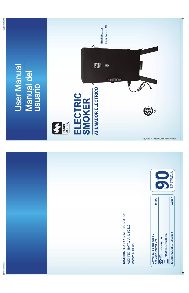 Page 1 de la notice Manuel utilisateur Ambiano Electric Smoker 20074616