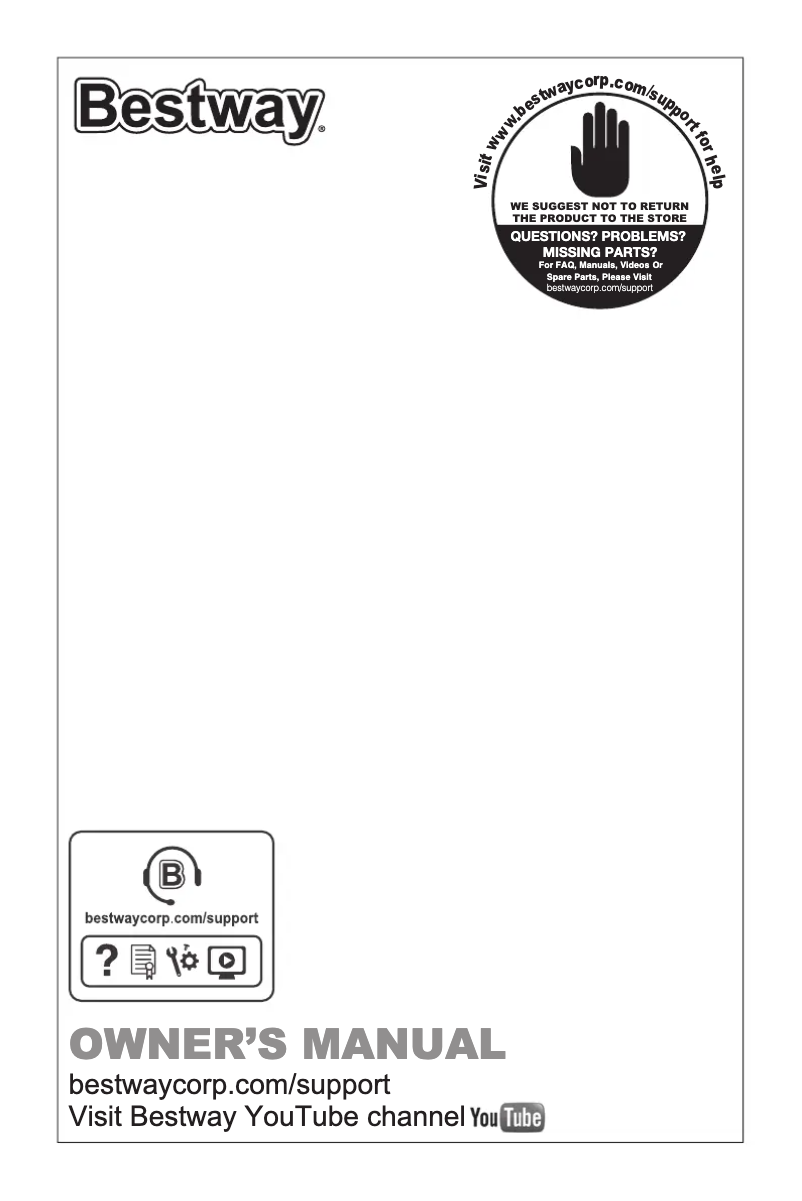 Page 1 de la notice Manuel utilisateur Bestway Hydro-Force 15181