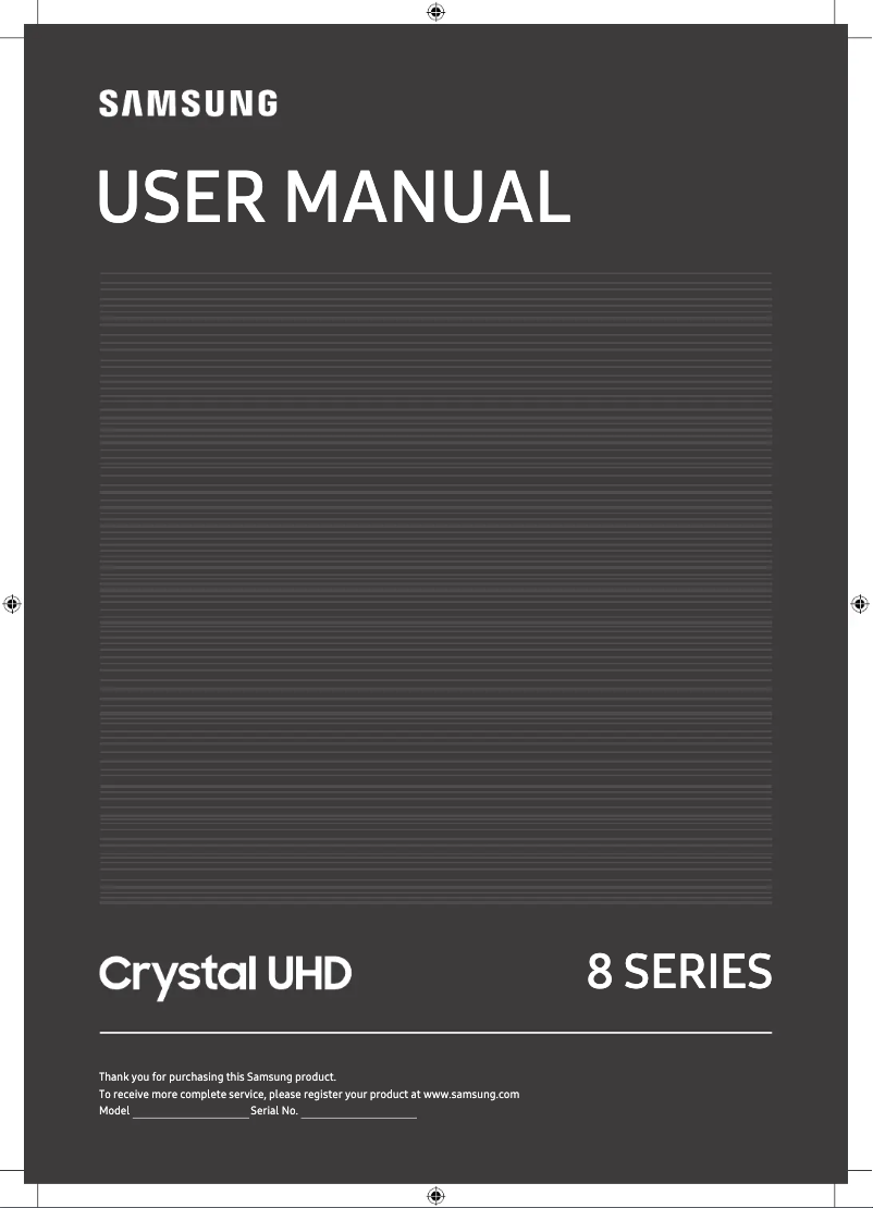 Image de la première page du manuel de l'appareil UE65TU8506U