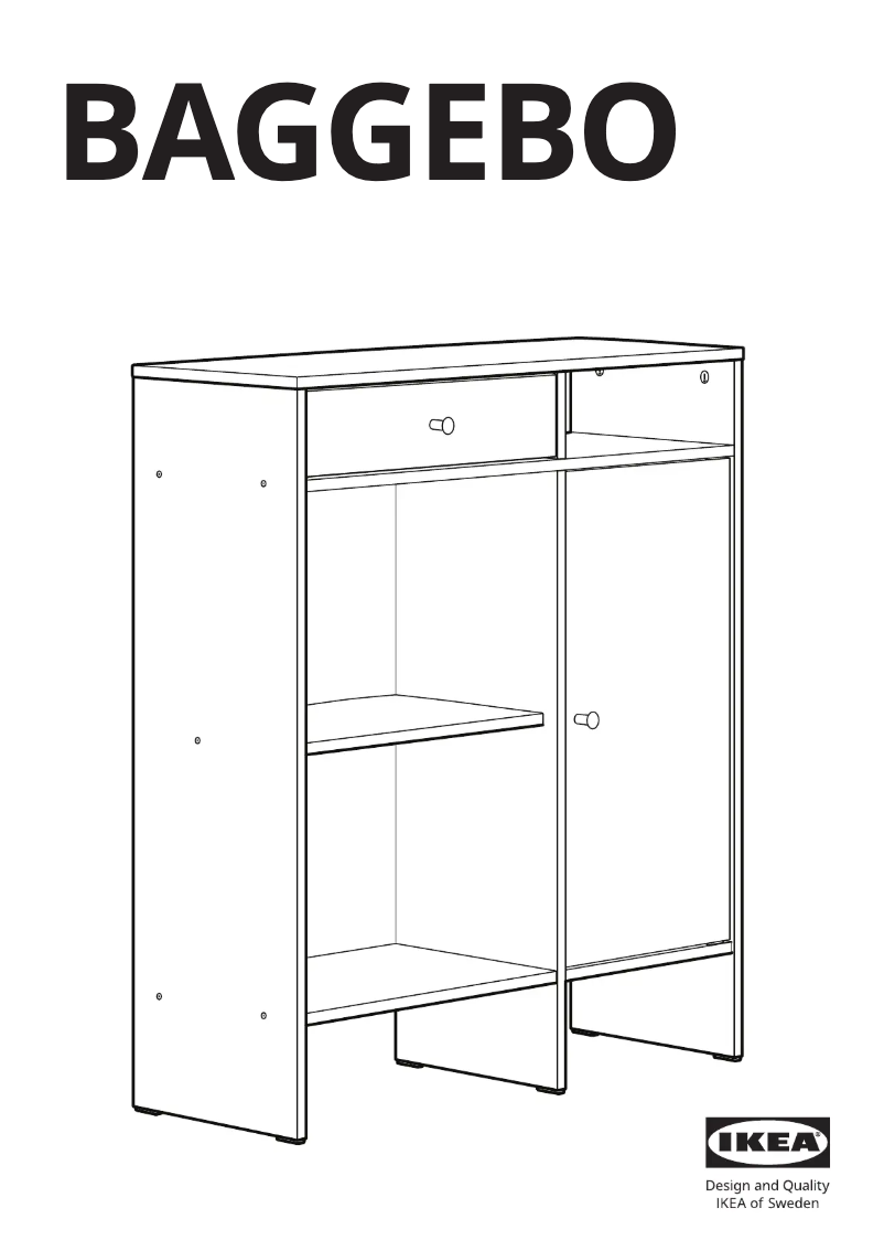 Página 1 del manual Manual de usuario Ikea BAGGEBO 405.536.16