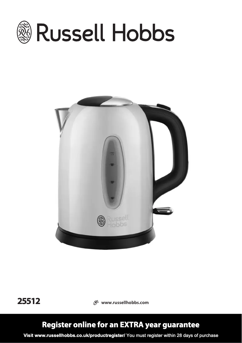 Page 1 de la notice Manuel utilisateur Russell Hobbs Worcester 25512