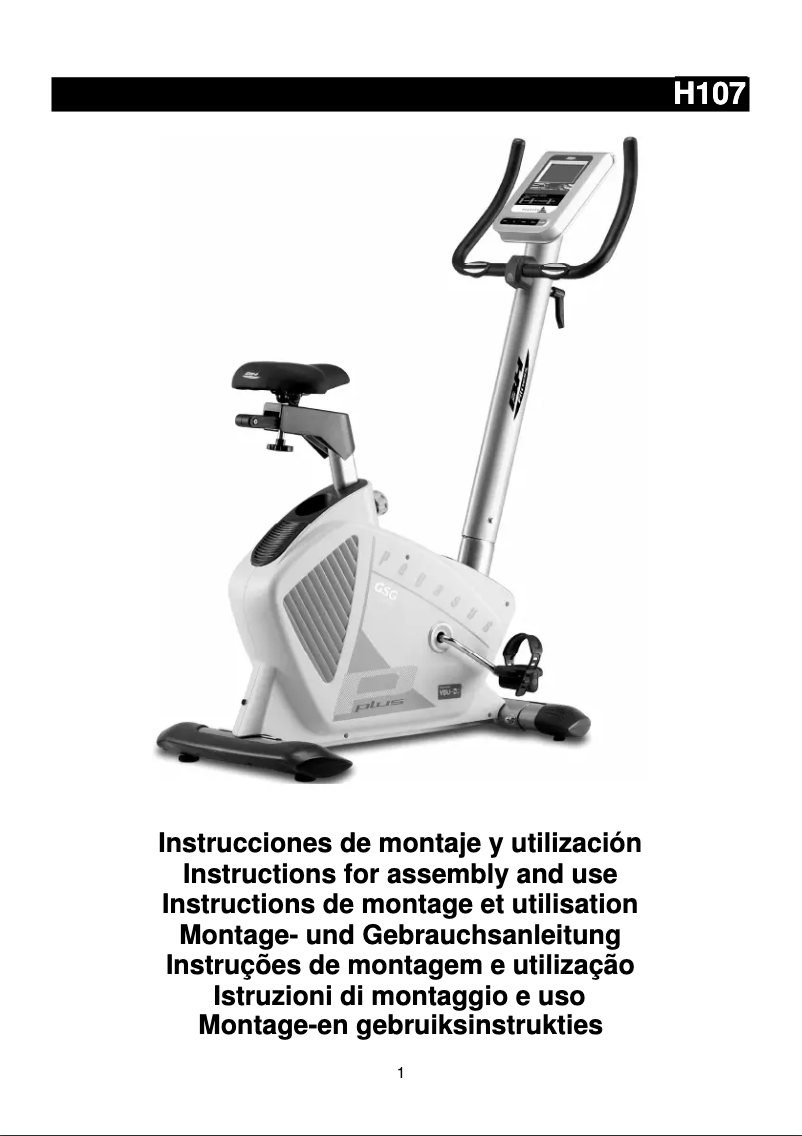 Page 1 de la notice Manuel utilisateur BH Fitness H107 Plus