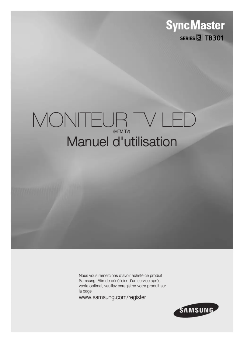Page 1 de la notice Manuel utilisateur Samsung SyncMaster T24B301MW