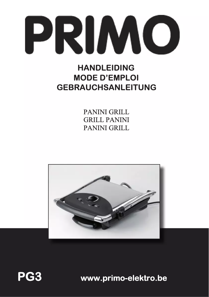 Page 1 de la notice Manuel utilisateur Primo PG3