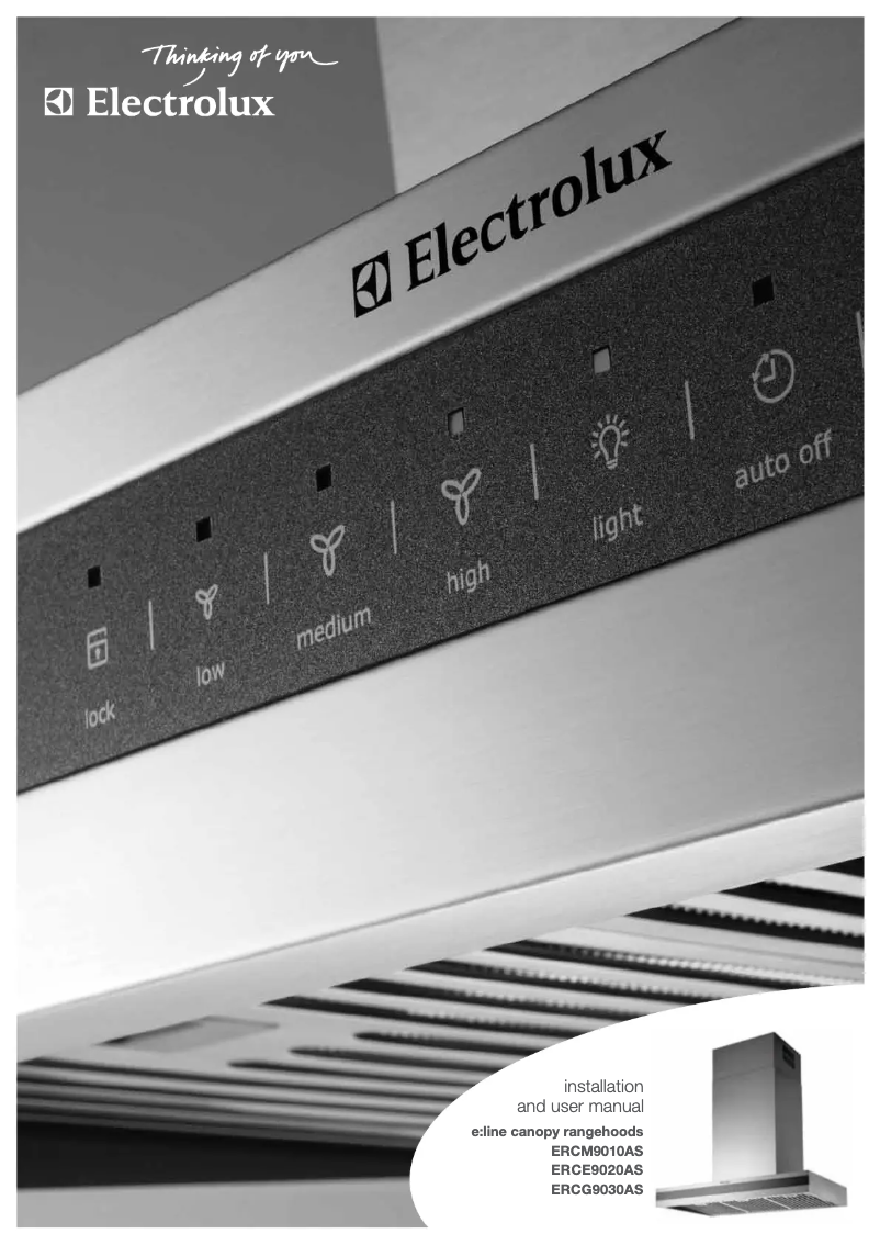 Page 1 de la notice Manuel utilisateur Electrolux ERCG9030AS