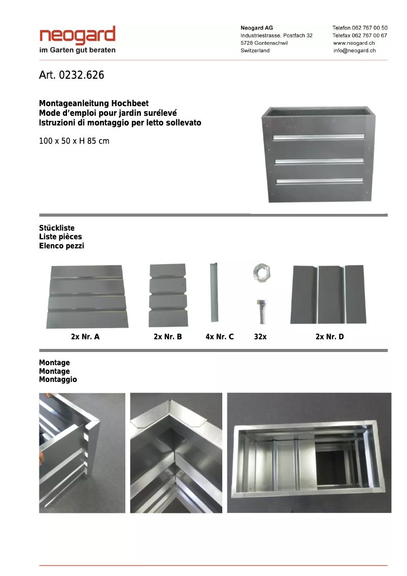 Image de la première page du manuel de l'appareil 0232.626