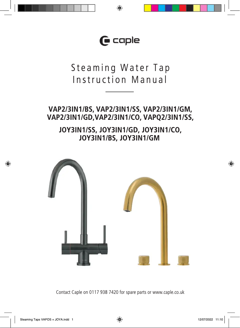 Page 1 de la notice Manuel utilisateur Caple JOY3IN1/BS