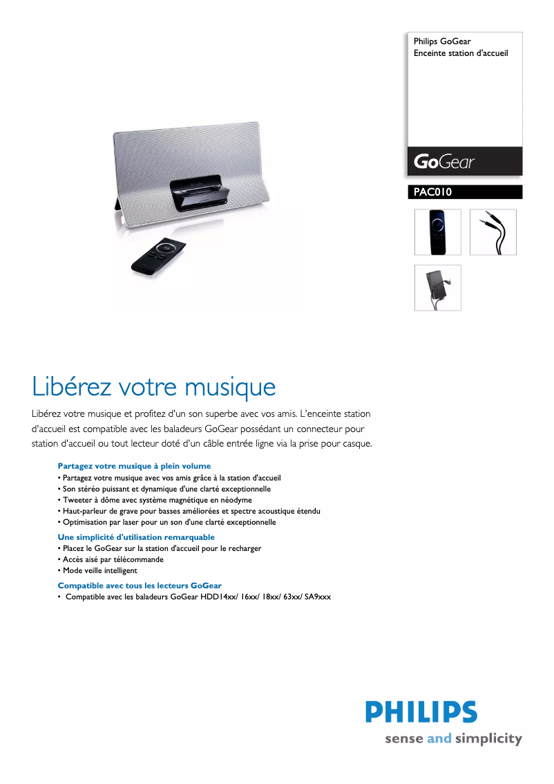 Image de la première page du manuel de l'appareil PAC010