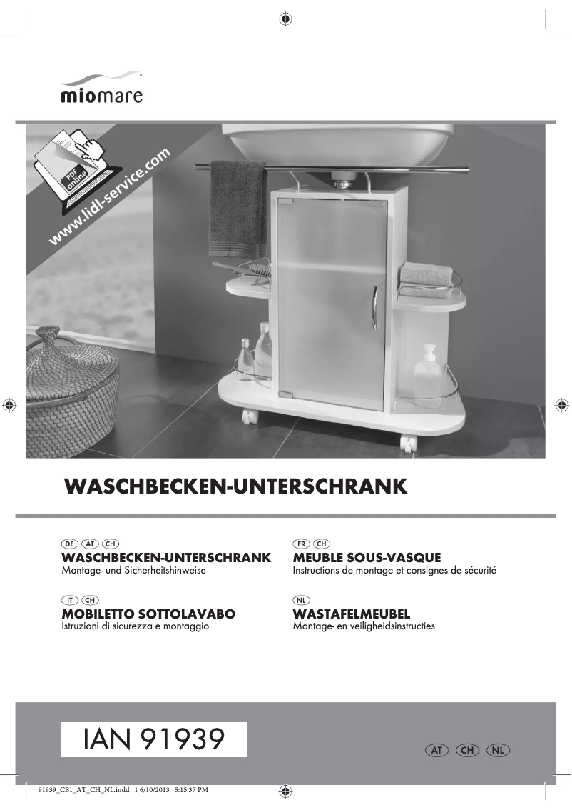 Page 1 de la notice Manuel utilisateur Miomare IAN 91939