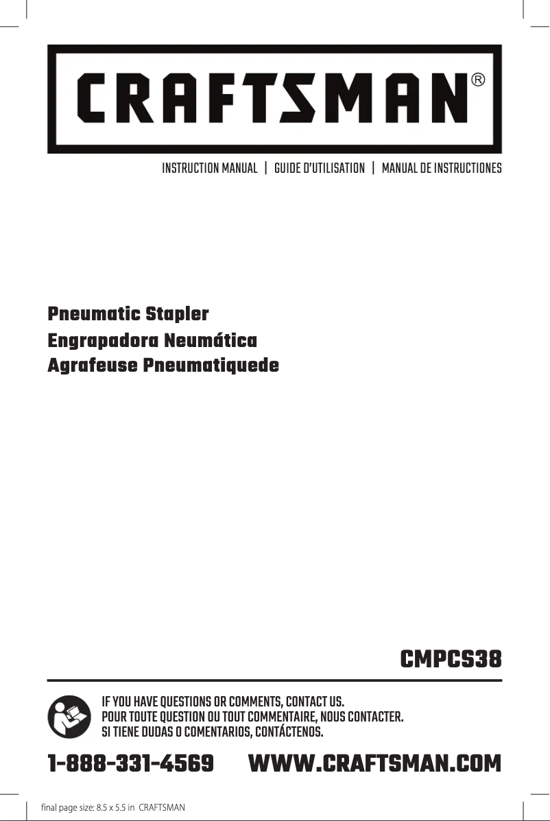 Image de la première page du manuel de l'appareil CMPCS38