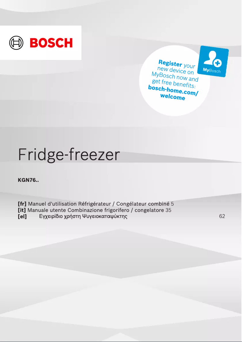 Image de la première page du manuel de l'appareil KGN76XIEP