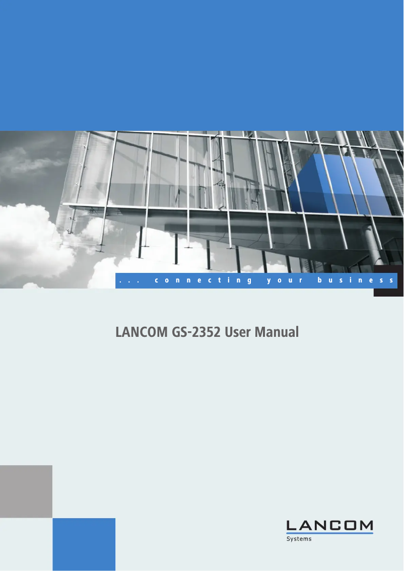 Page n°1 - Manuel utilisateur Lancom GS-2352
