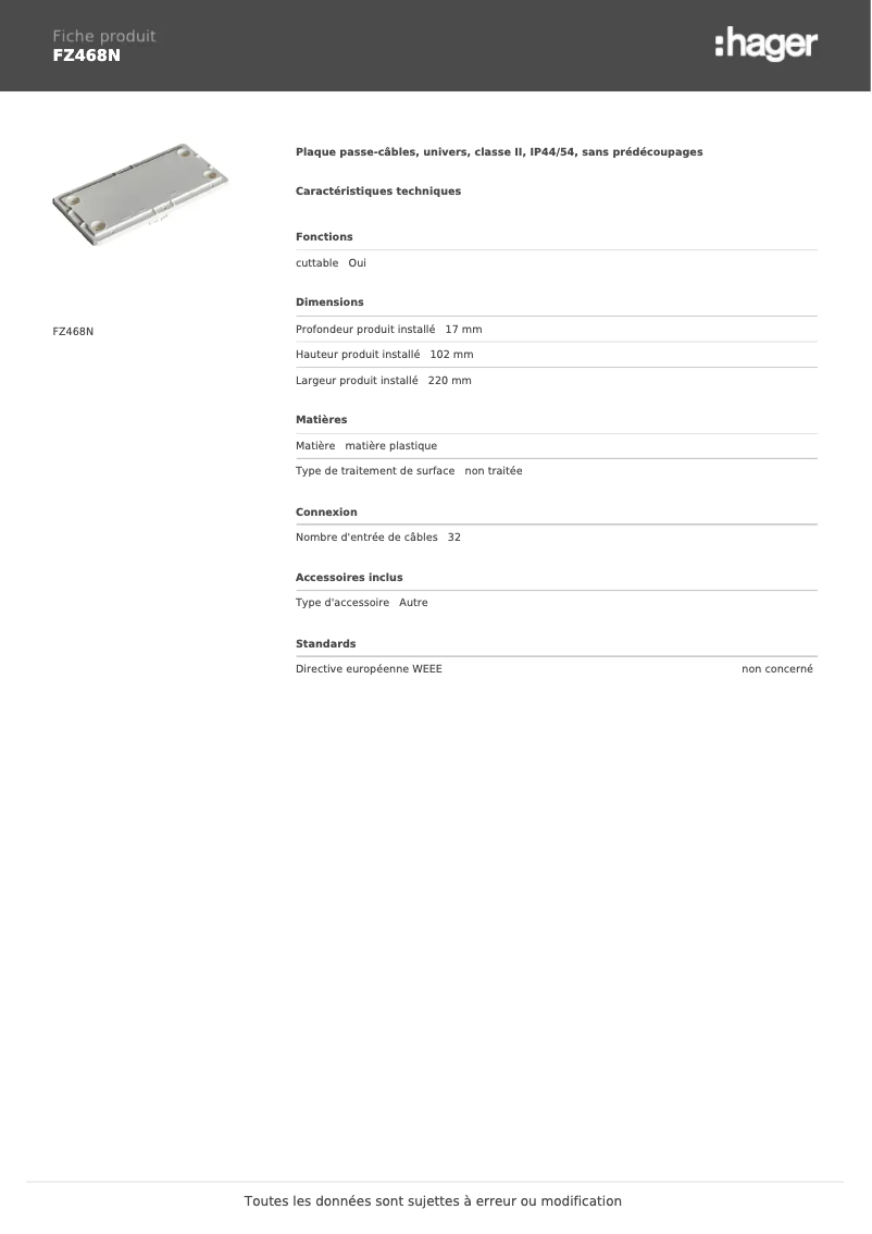 Image de la première page du manuel de l'appareil FZ468N