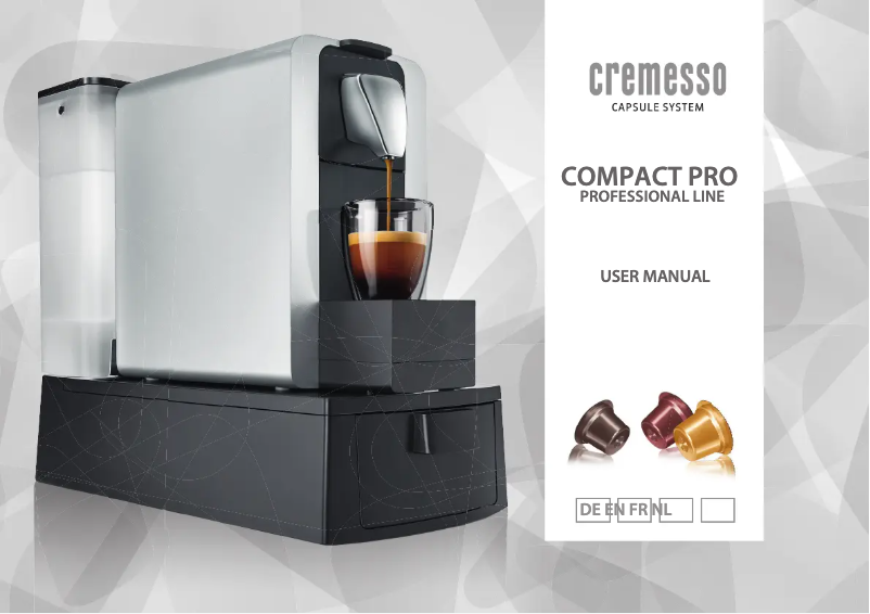 Página 1 del manual Manual de usuario Cremesso Compact Professional XL