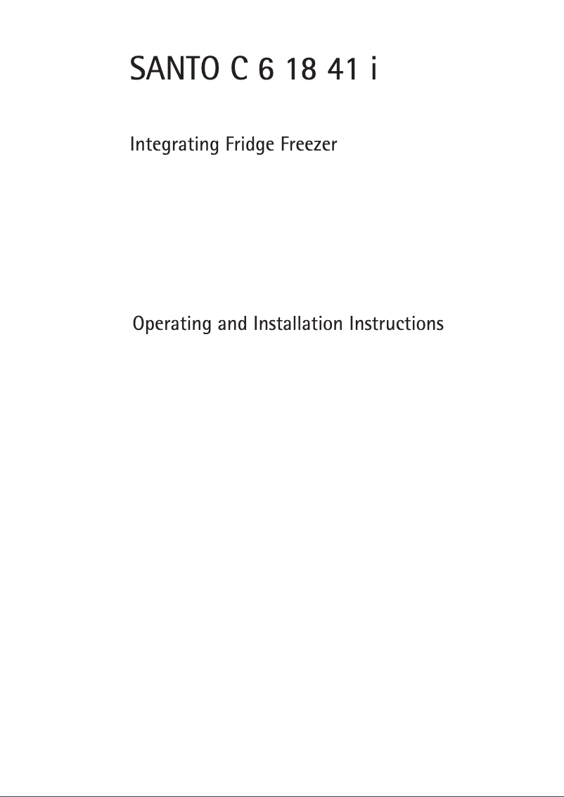 Page 1 de la notice Manuel utilisateur AEG SANTO C61841I