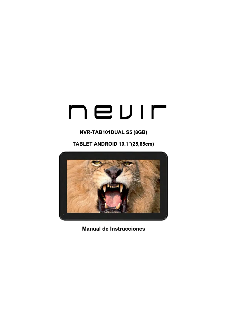 Image de la première page du manuel de l'appareil NVR-TAB101 DUAL S5