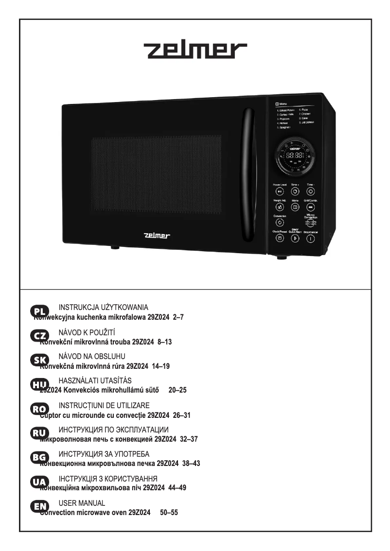 Page 1 de la notice Manuel utilisateur Zelmer 29Z024