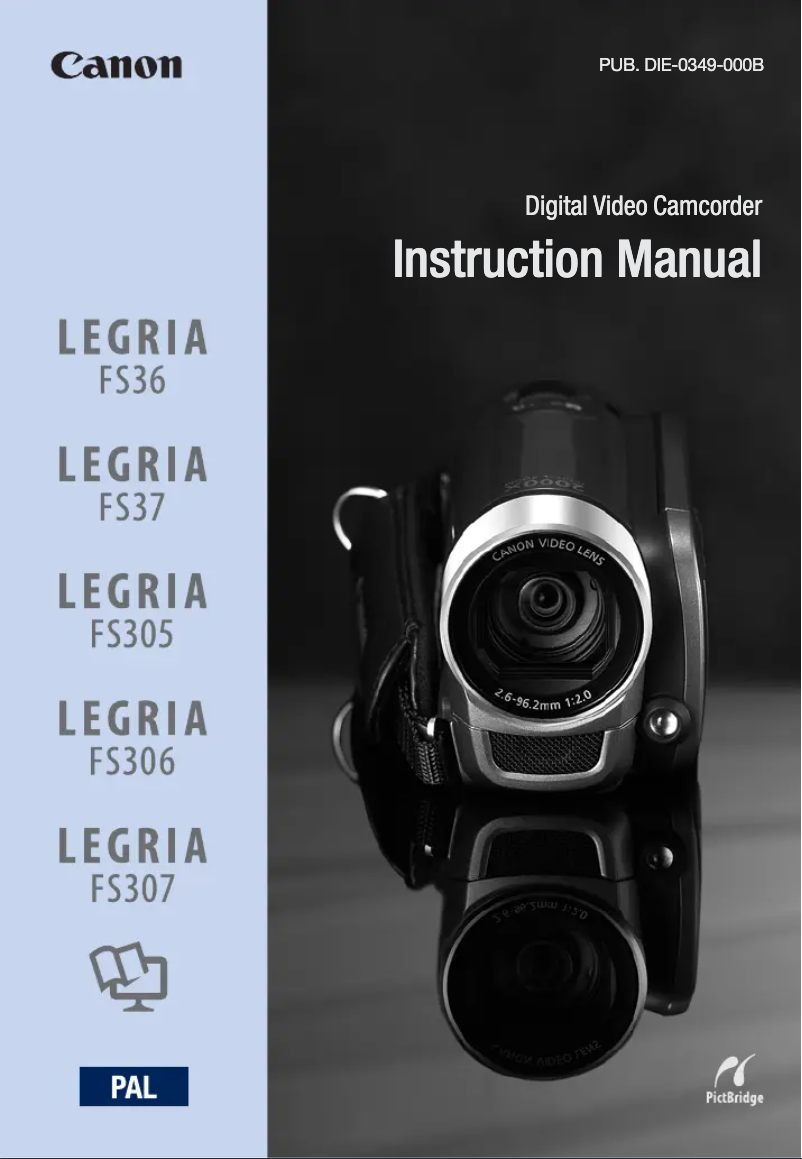 Page n°1 - Manuel utilisateur Canon Legria FS307