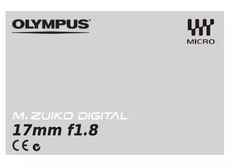 Page 1 de la notice Manuel utilisateur Olympus 17mm f/1.8
