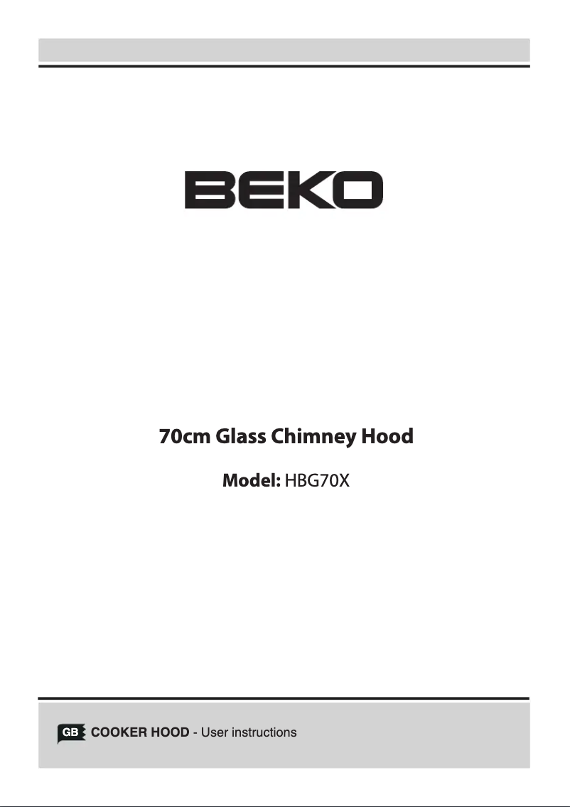 Page n°1 - Manuel utilisateur Beko HBG70X