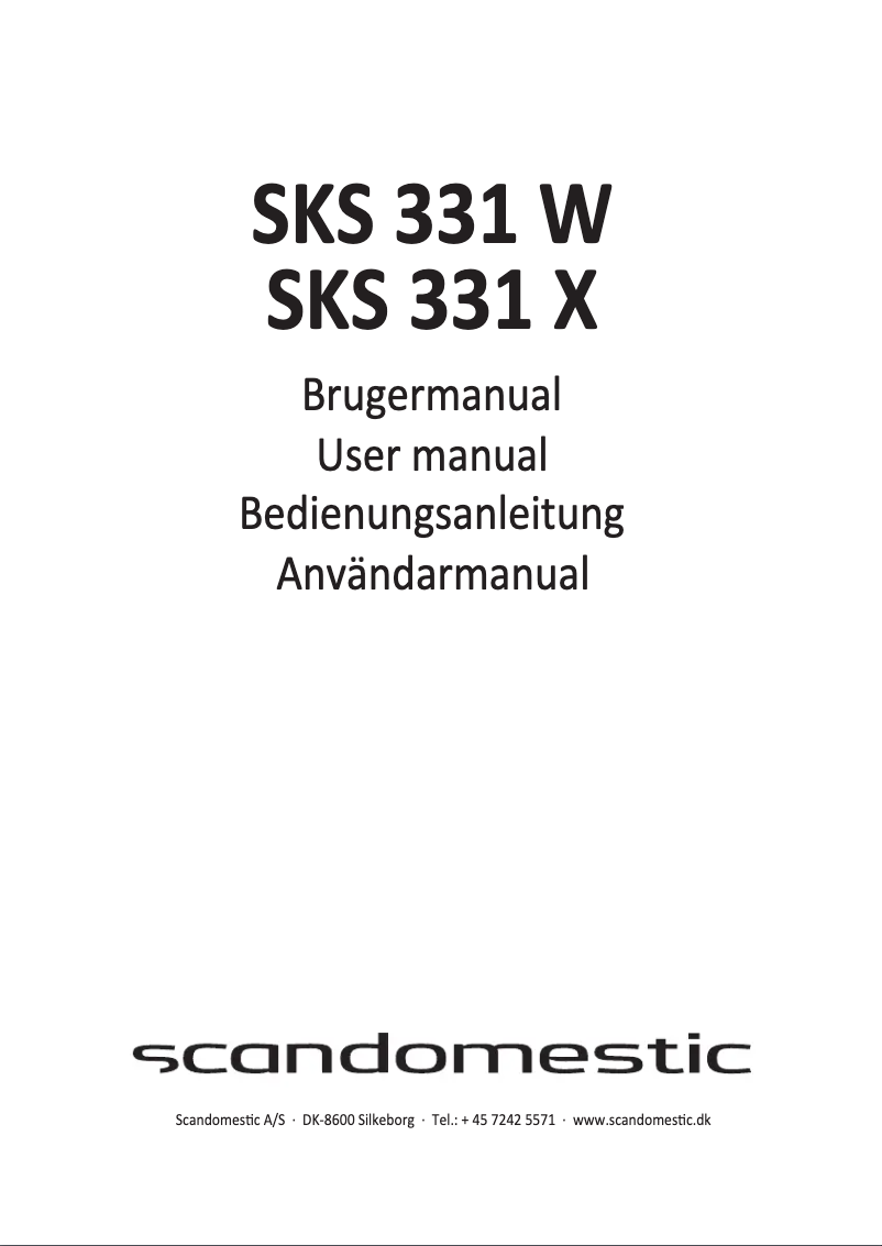 Image de la première page du manuel de l'appareil SKS 331 W