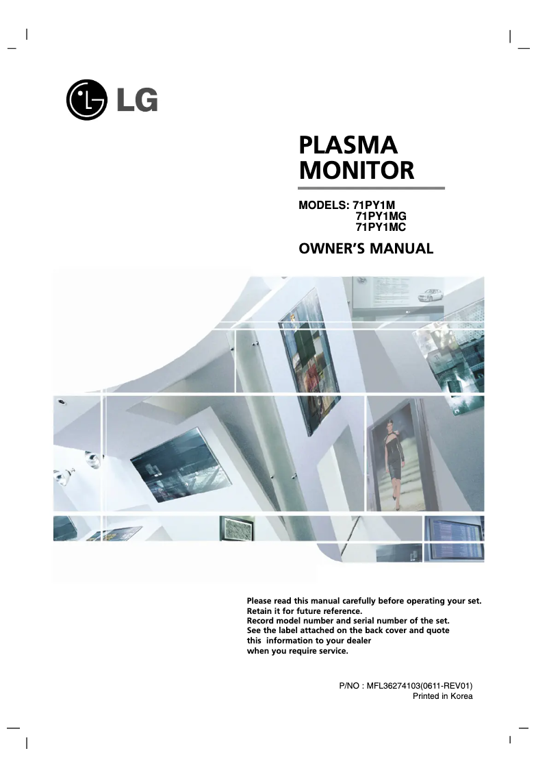 Imagen de la primera página del manual del dispositivo 71PY1MV